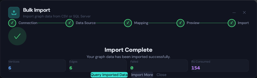 Bulk Import - Import Complete